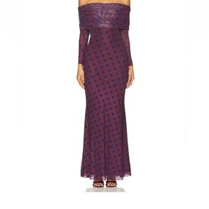 AFRM x Revolve Thelma dress wine diagonal Dot